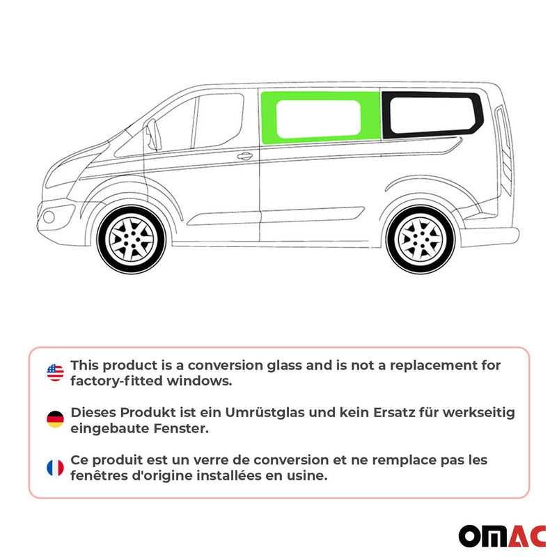 Seitenfenster Auto Fenster für Ford Transit Custom 2013-2024 Links L1 L2 Schwarz