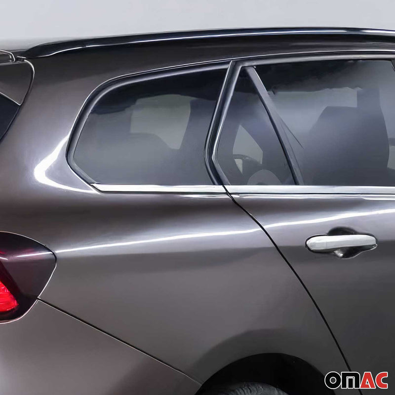 Fensterleisten Zierleisten für Fiat Tipo Kombi 2015-2025 Edelstahl Chrom 6tlg