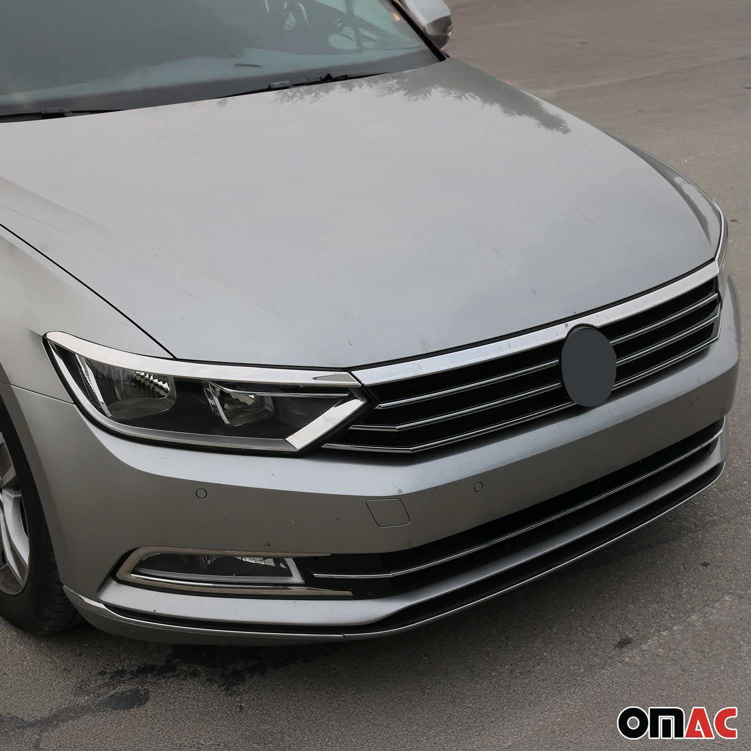 Scheinwerfer Leisten Motorhaubenleiste für VW Passat B8 2015-2021 Edelstahl 3tlg