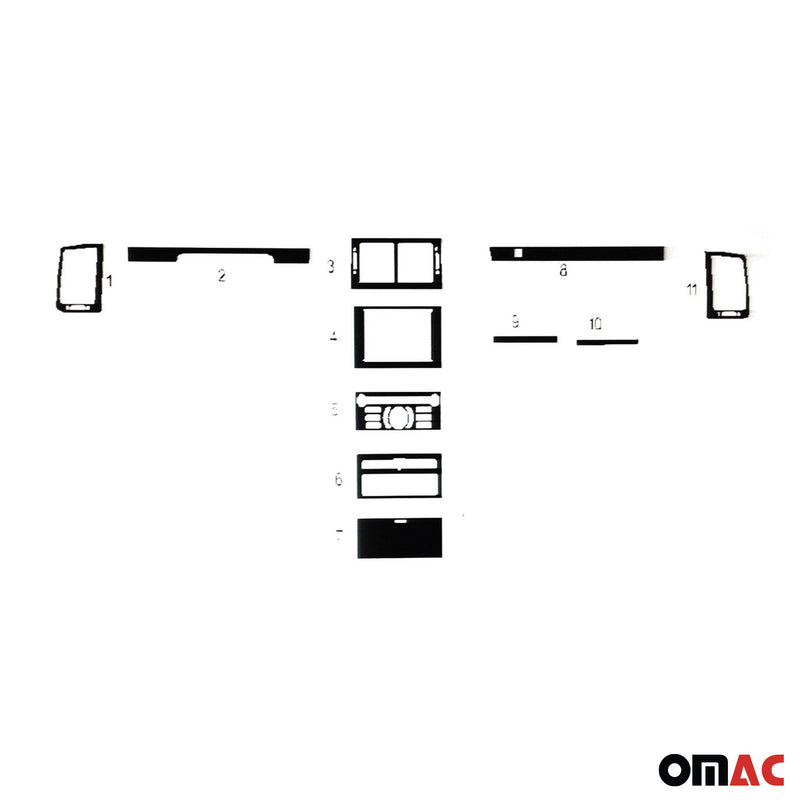 Innenraum Dekor Cockpit für Peugeot 407 2004-2011 Carbon Optik 11tlg