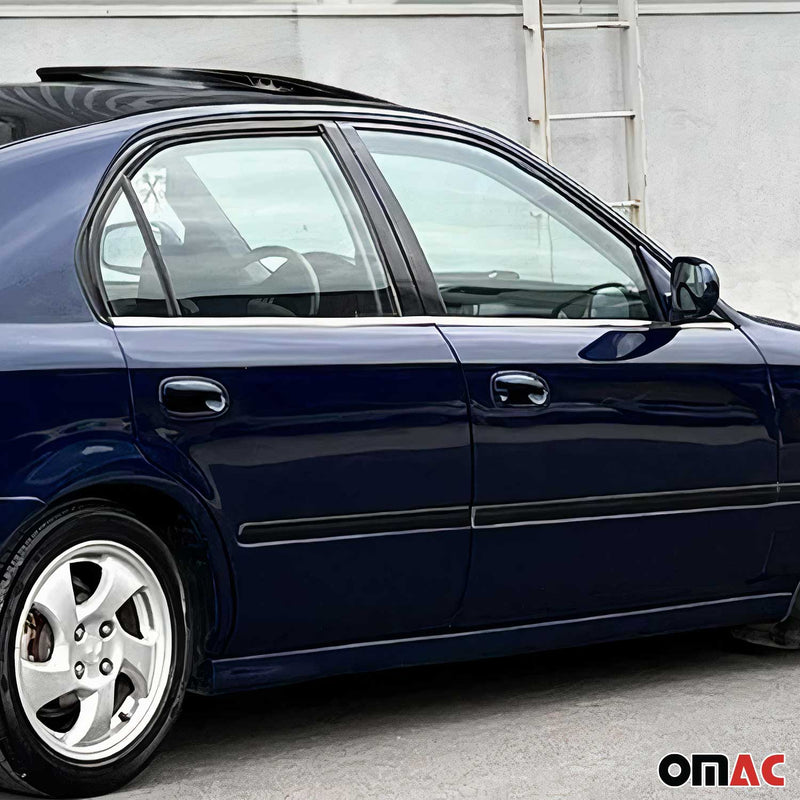 Fensterleisten Zierleisten für Honda Civic 6 Stufenheck 1998-2002 Edelstahl 4tlg