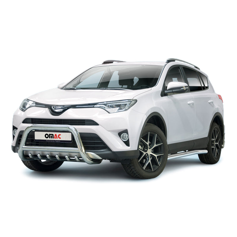Frontbügel Frontschutzbügel für Toyota RAV4 2016-2025 mit ABE Stahl Silber