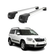 Dachträger Grundträger für Skoda Yeti 2009-2017 Aluminium 75kg Grau 2tlg