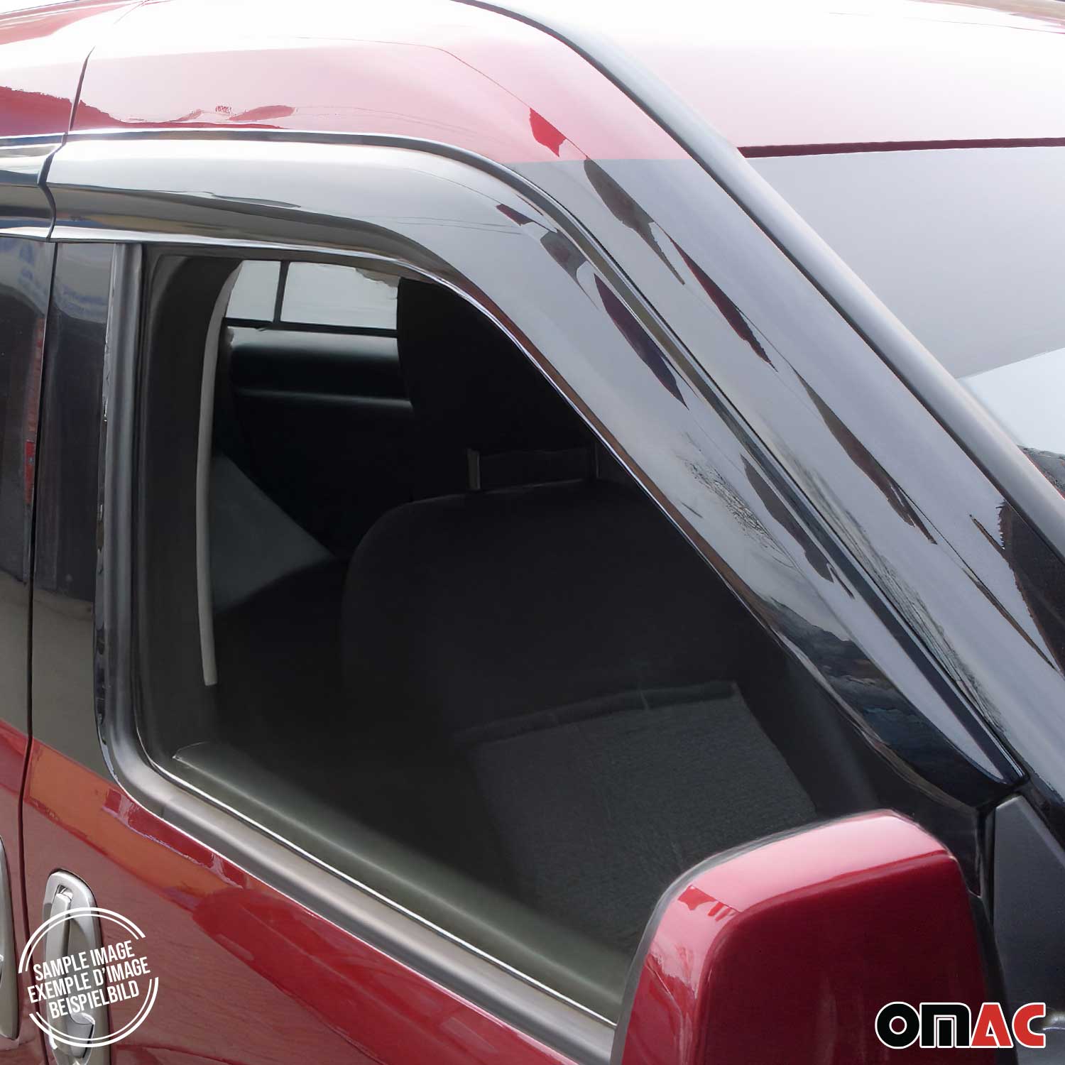 4x Windabweiser Regenabweiser für Fiat Doblo 2010-2024 Acryl Dunkel