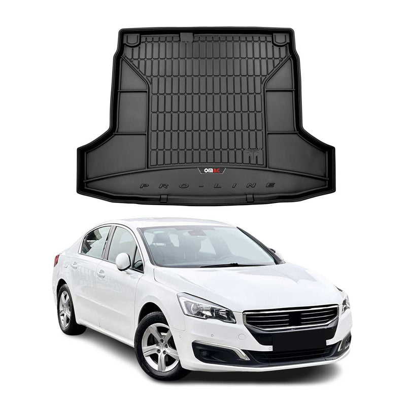 OMAC Gummi Kofferraumwanne für Peugeot 508 2010-2018 TPE Laderaumwanne Schwarz