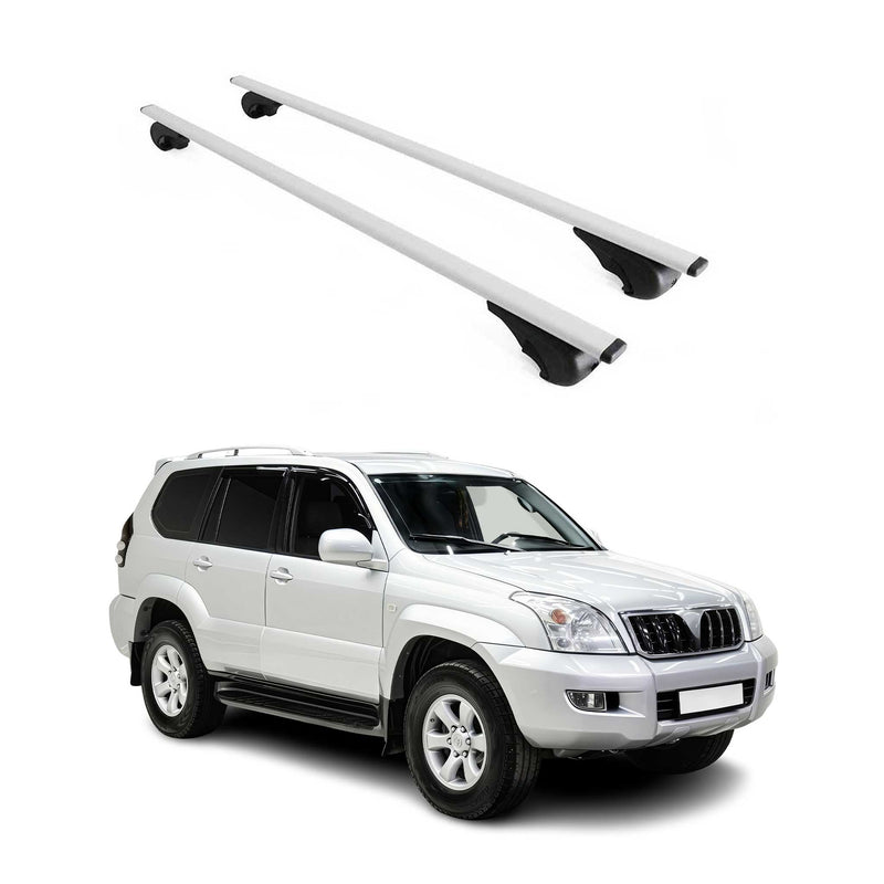Dachträger Grundtäger für Toyota Land Cruiser Prado 2002-2009 75kg Metall Silber