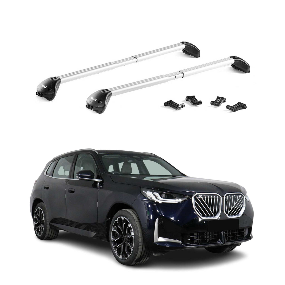 Dachträger Grundtäger für BMW X3 G45 2024-2026 100kg Aluminium Silber 2 tlg ABE