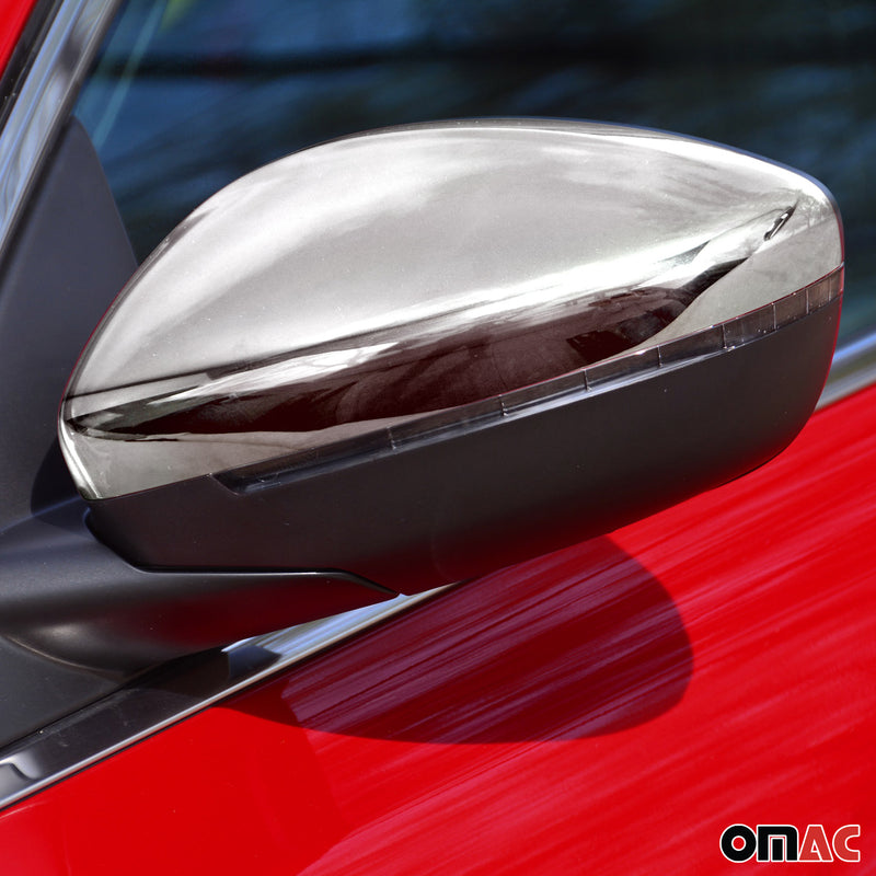 Spiegelkappen Spiegelabdeckung für Citroen C3 2016-2021 Edelstahl Silber 2tlg