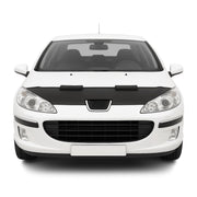 Haubenbra Steinschlagschutz Bonnet Bra für Peugeot 407 Schwarz Halb