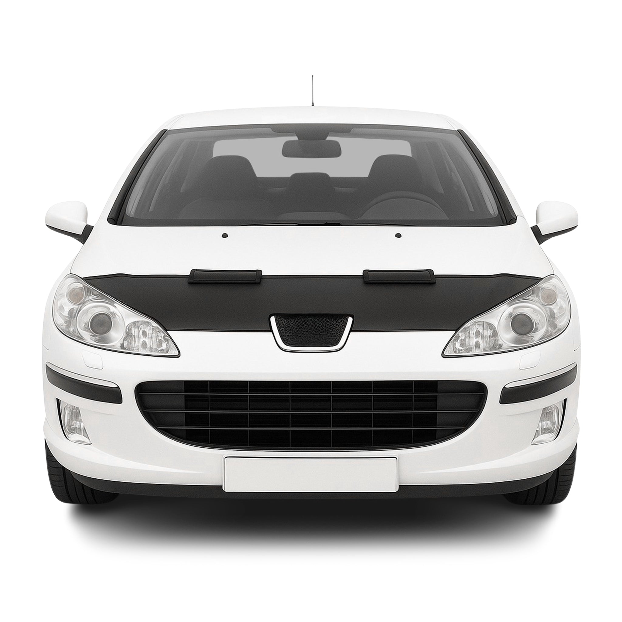 Haubenbra Steinschlagschutz Bonnet Bra für Peugeot 407 Schwarz Halb