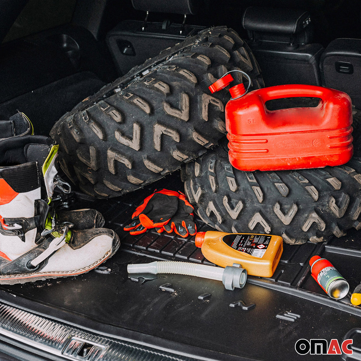 OMAC Gummi Kofferraumwanne für Hyundai Santa Fe IV 5Stize 2018-2020 Pre-FL