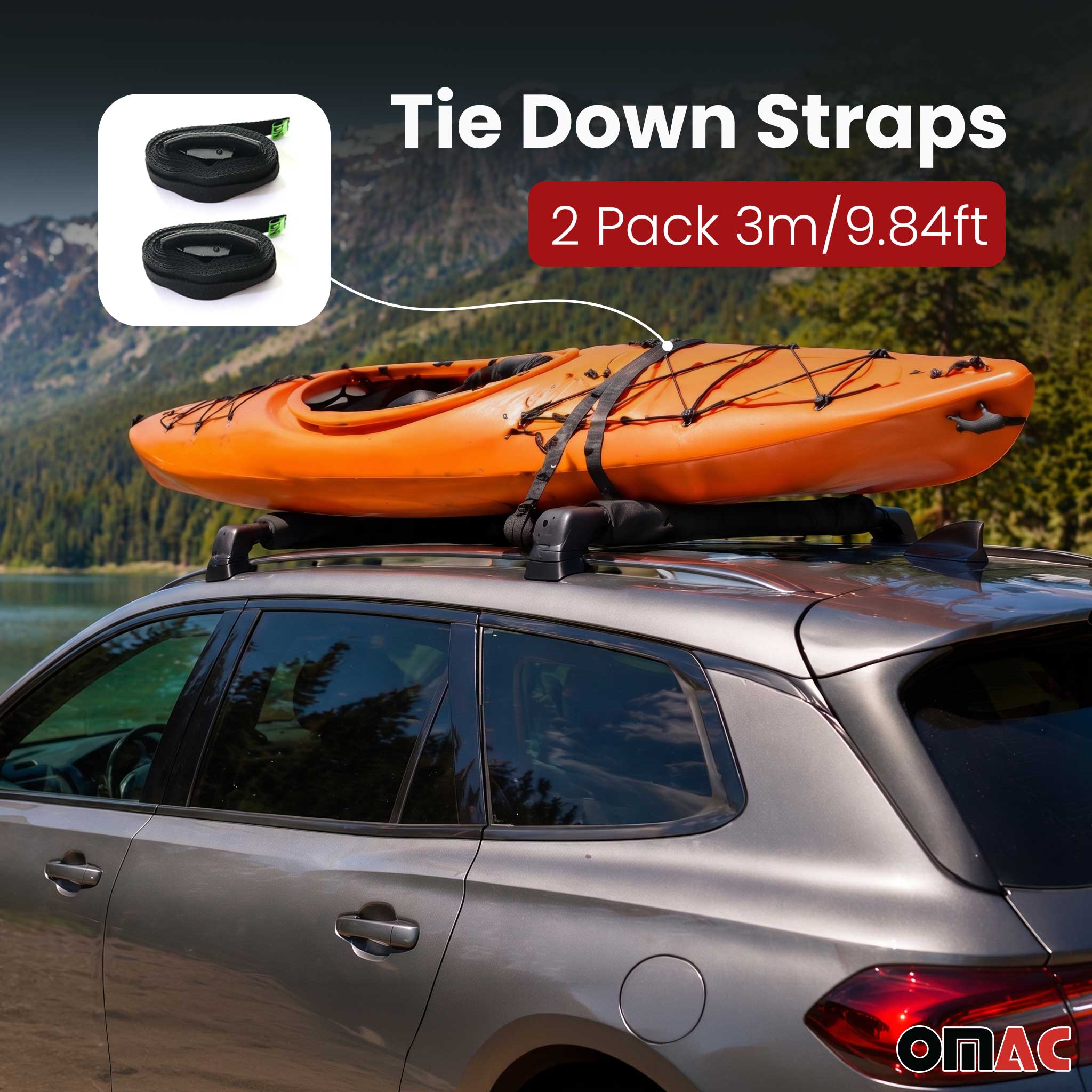 Dachträgerauflagen Surfbretträger Windsurf Pad Dachträger Kanu Kajak 48cm 2x SET