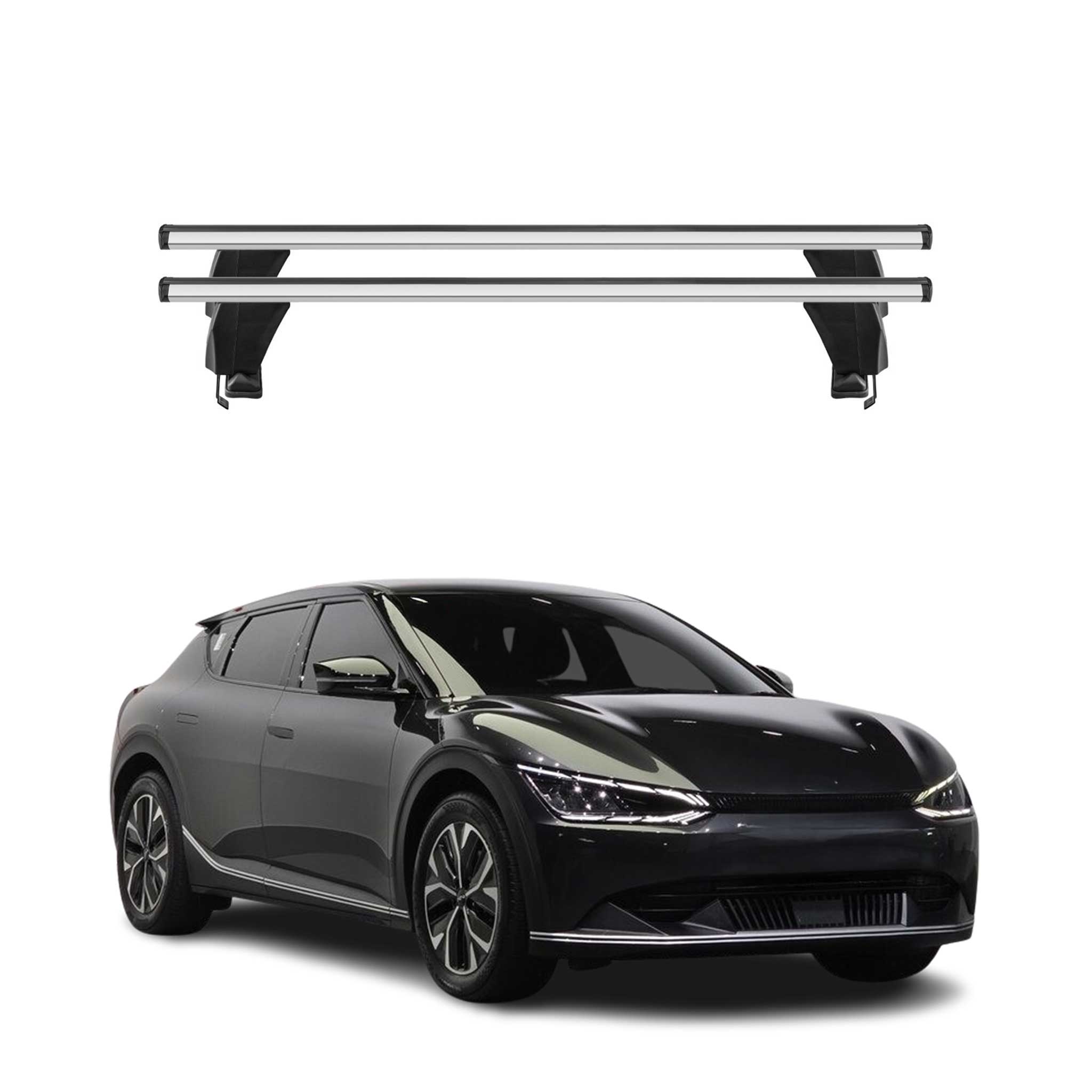 Menabo Dachträger Grundtäger für Kia EV6 2021-2026 50kg Aluminium Silber 2 tlg