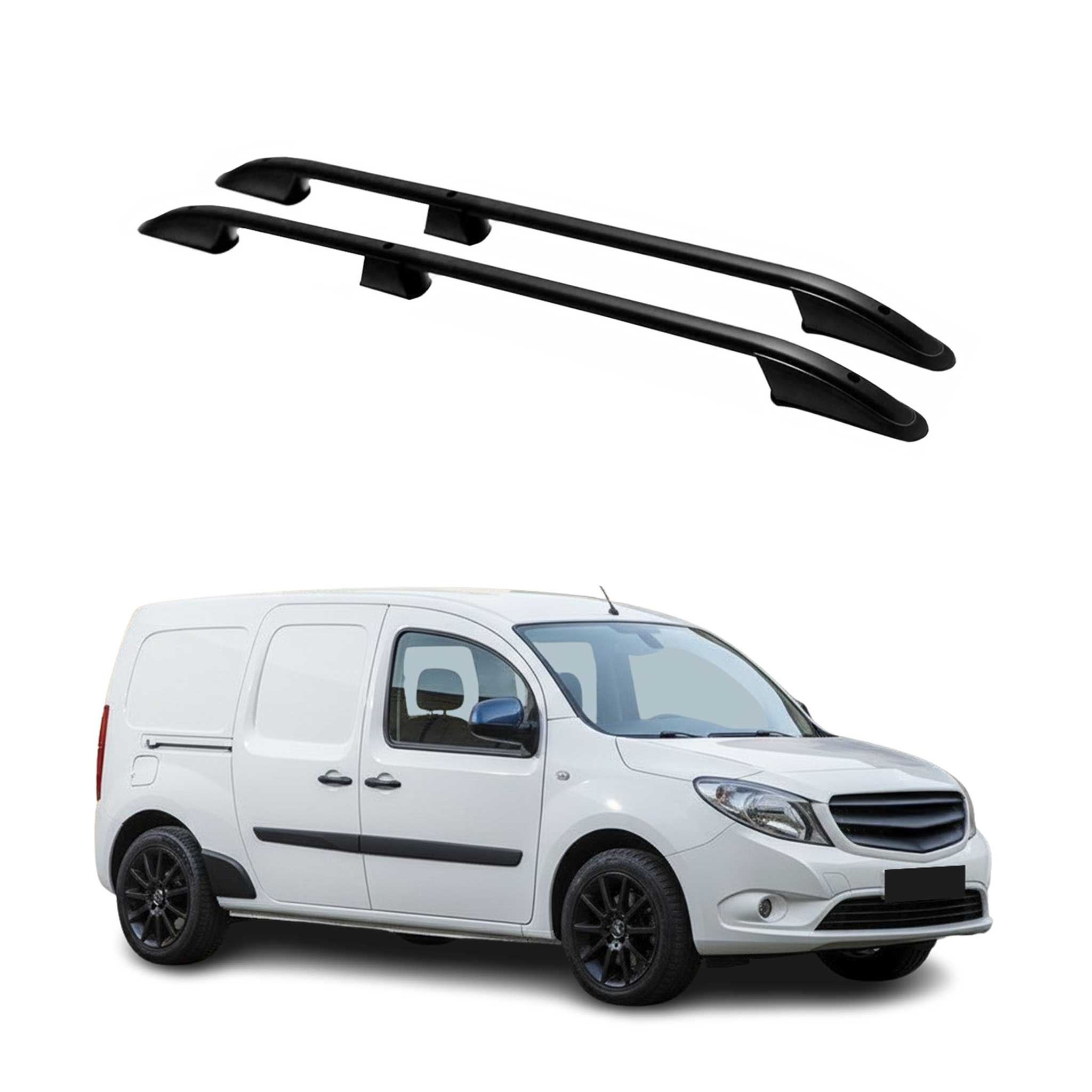 Dachreling Dachgepäckträger für Mercedes Citan 2012-2021 L2 Langer Alu Schwarz