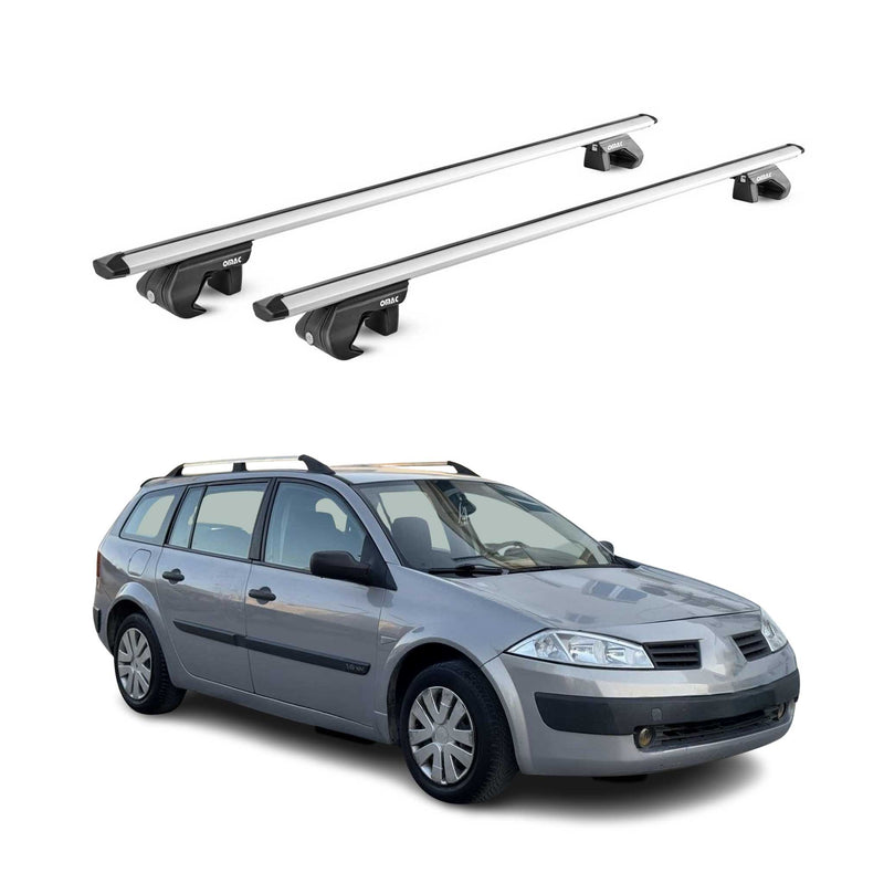 Dachträger für Renault Megane II III Kombi 2002-2016 90kg Alu Silber 2x ABE