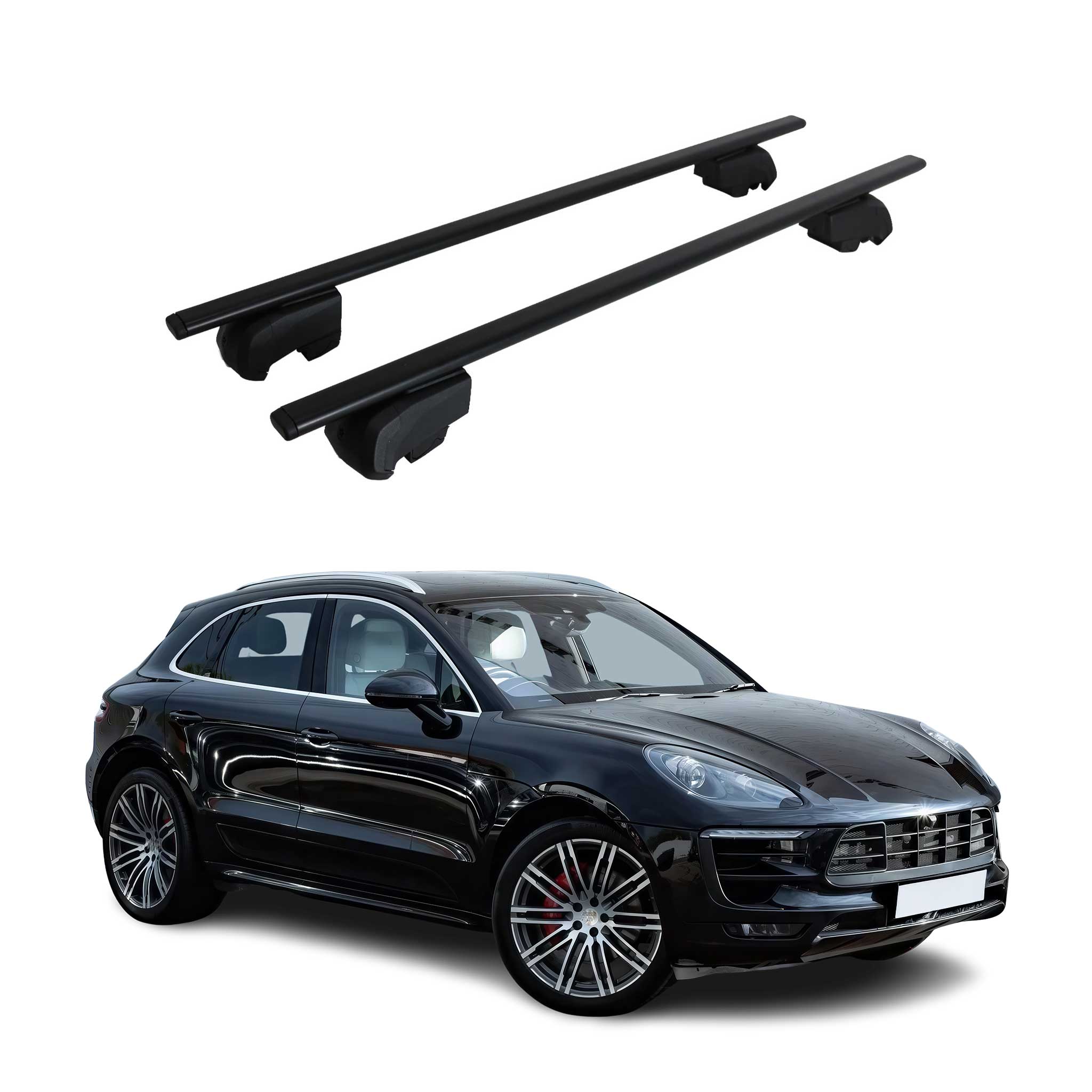 Dachträger Gepäckträger für Porsche Macan 2014-2023 Grundträger ABE Schwarz