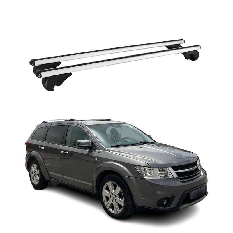 Dachträger Grundtäger für Fiat Freemont 2011-2016 75kg Aluminium Silber 2 tlg