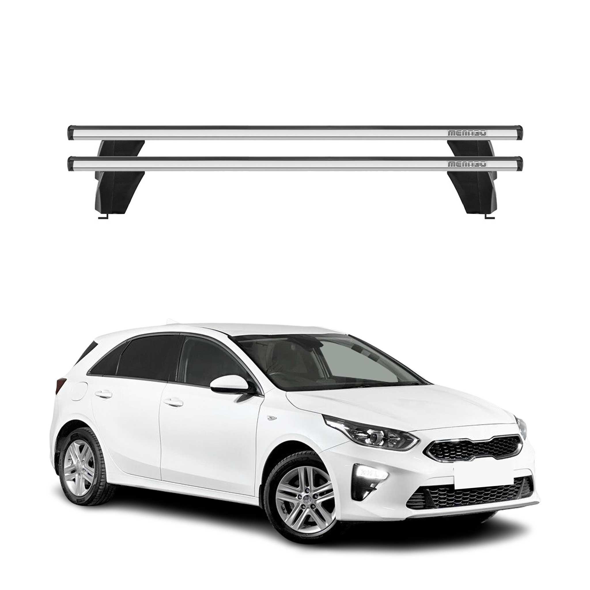 Menabo Dachträger Grundtäger für Kia Ceed 2019-2026 75kg Aluminium Silber 2 tlg