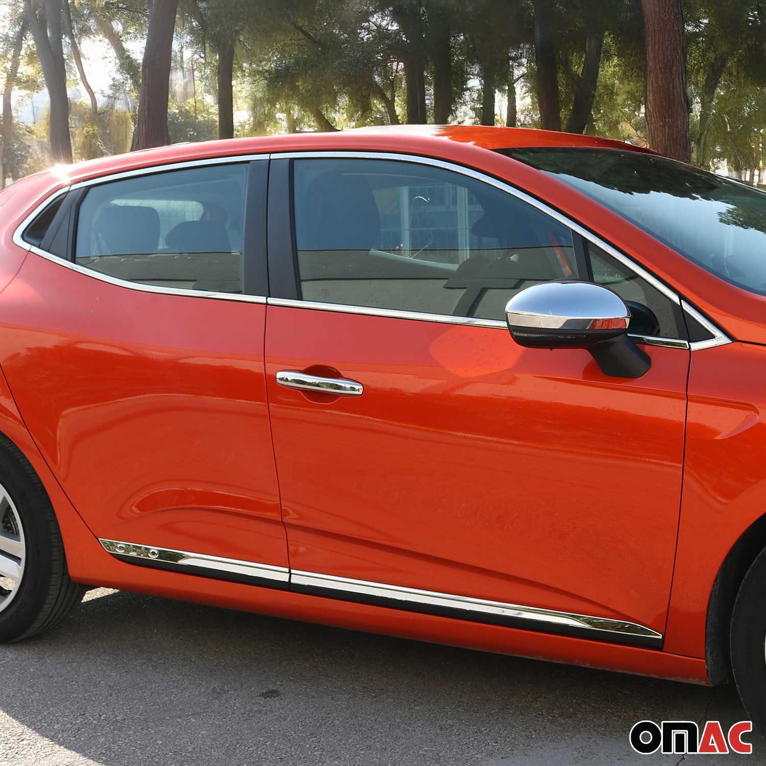 Fensterleisten Zierleisten für Renault Clio V 2019-2025 Edelstahl Chrom 12tlg