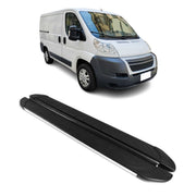 Trittbretter Seitenschweller für Citroen Jumper 2006-2026 L1 Alu Schwarz Grau