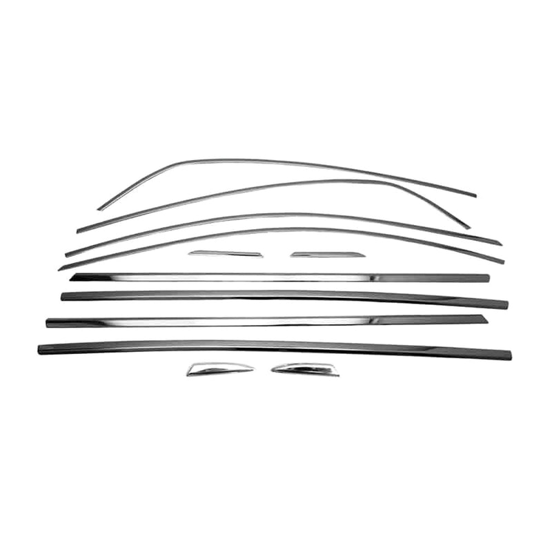 Fensterleisten Zierleisten für Renault Megane Limo 2016-2025 Chrom Dunkel 12x
