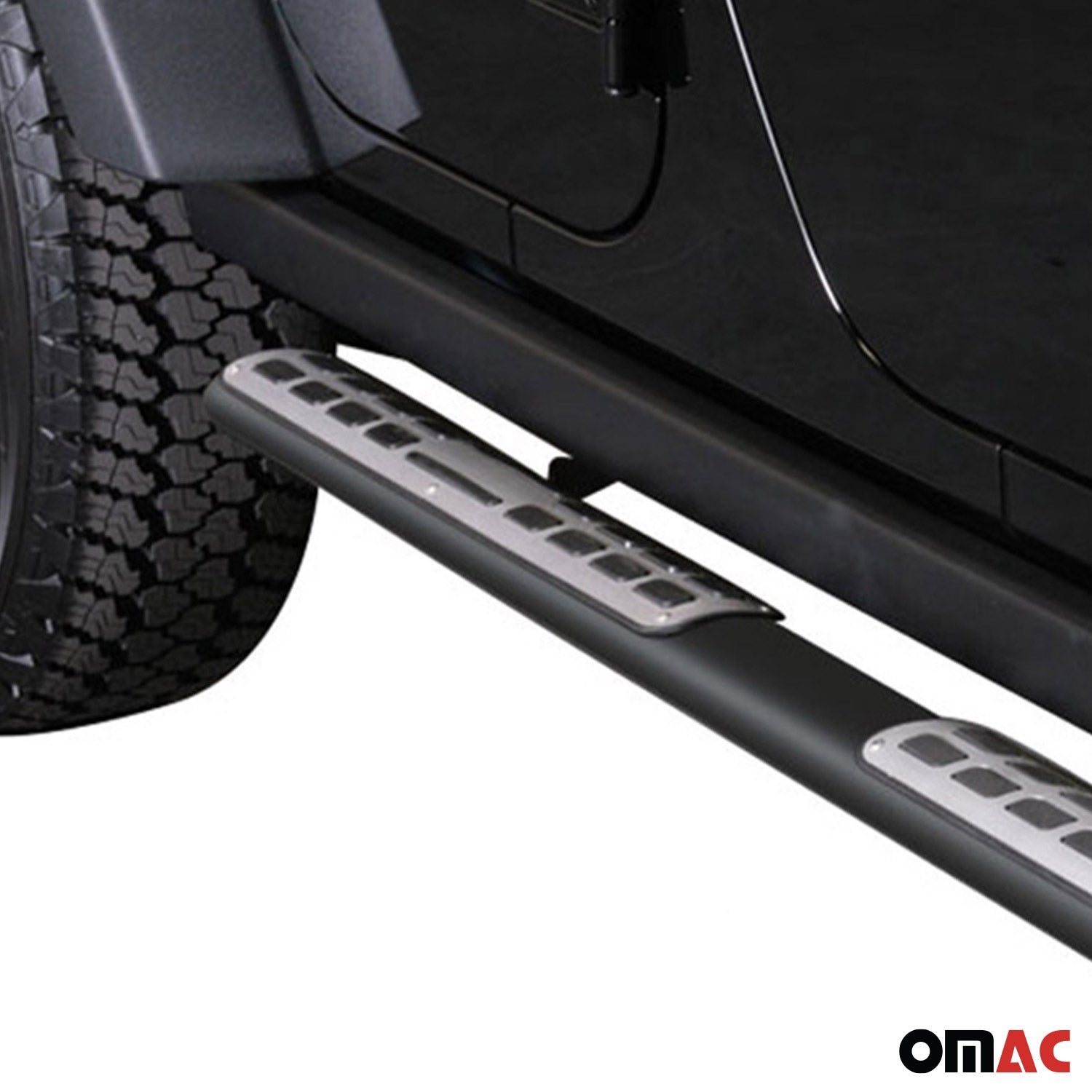 Stahl Seitenschweller Schwellerrohre für Jeep Wrangler 2007-2018 Schwarz