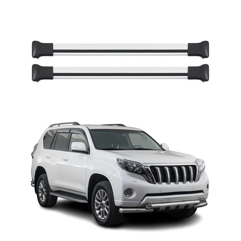 Dachträger Grundtäger für Toyota Land Cruiser Prado 2009-2021 75kg Alu Silber 2x