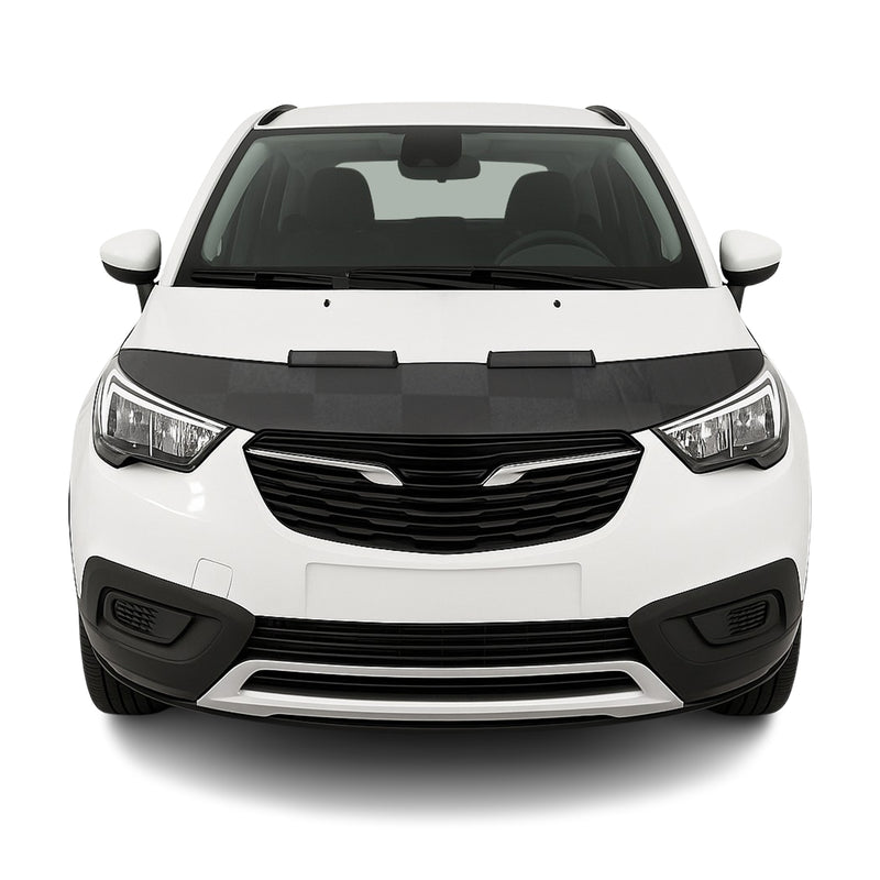 Haubenbra Steinschlagschutz für Opel Crossland X 2017-2025 Kariert Halb