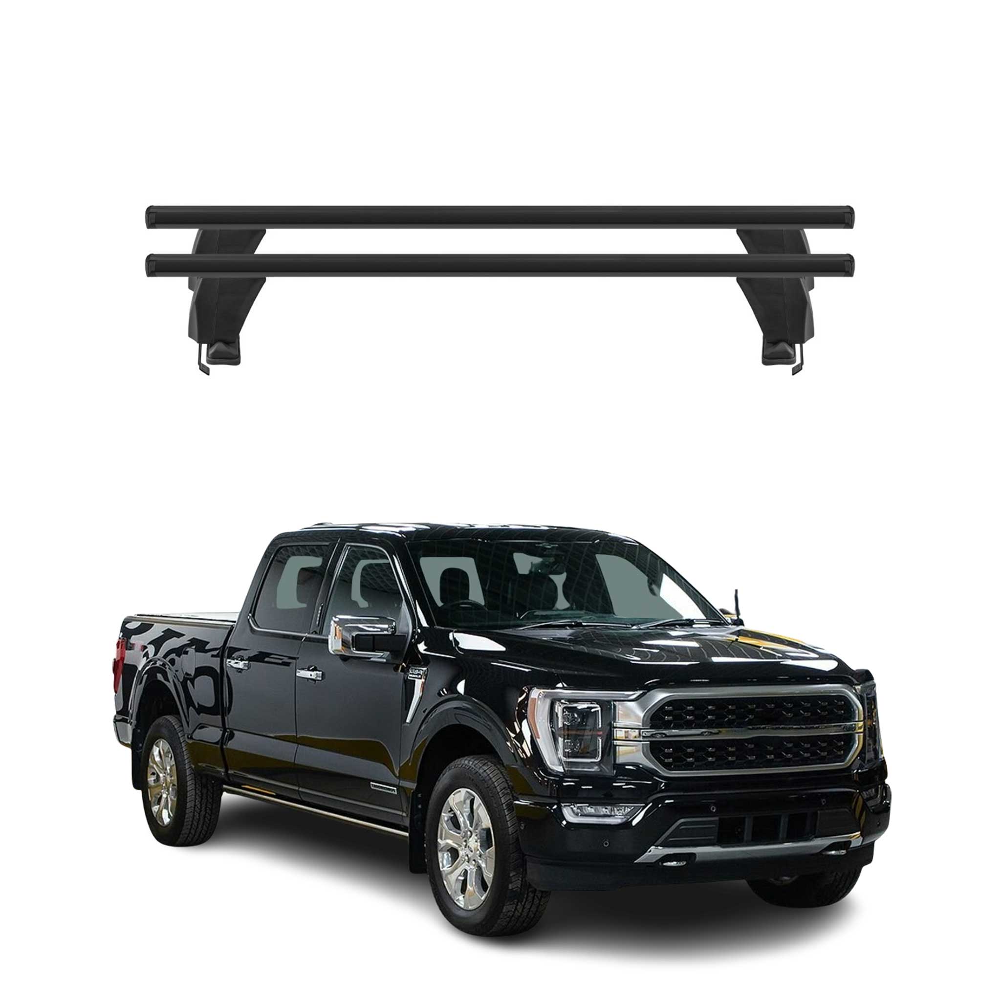 Menabo Dachträger für Ford F-150 Lightning Crew Cab Pick-up 2022-26 Alu Schwarz