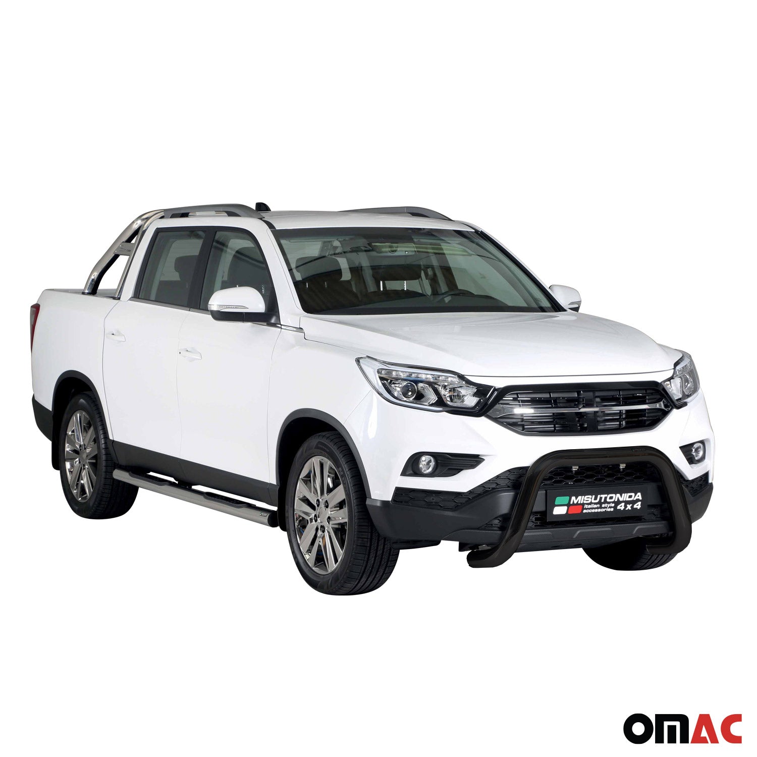 Frontbügel Frontschutzbügel für Ssangyong Musso 2023-2026 ø76mm Stahl Schwarz