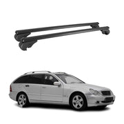 Dachträger für Mercedes C Klasse T-Model S203 2000-2003 Gepäckträger Alu Schwarz