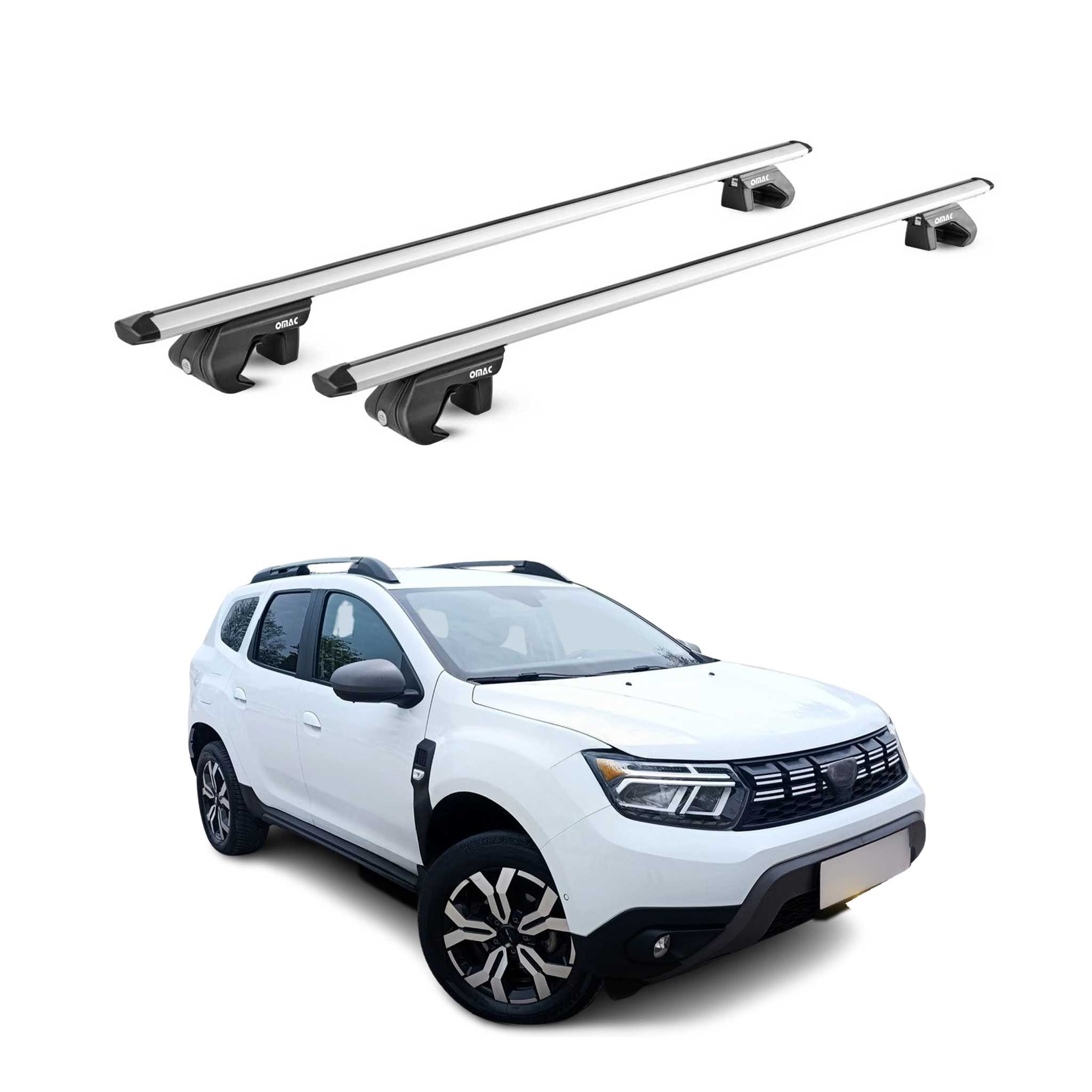 Dachträger Grundtäger für Dacia Duster mk3 2024-2026 90kg Alu Silber 2x ABE