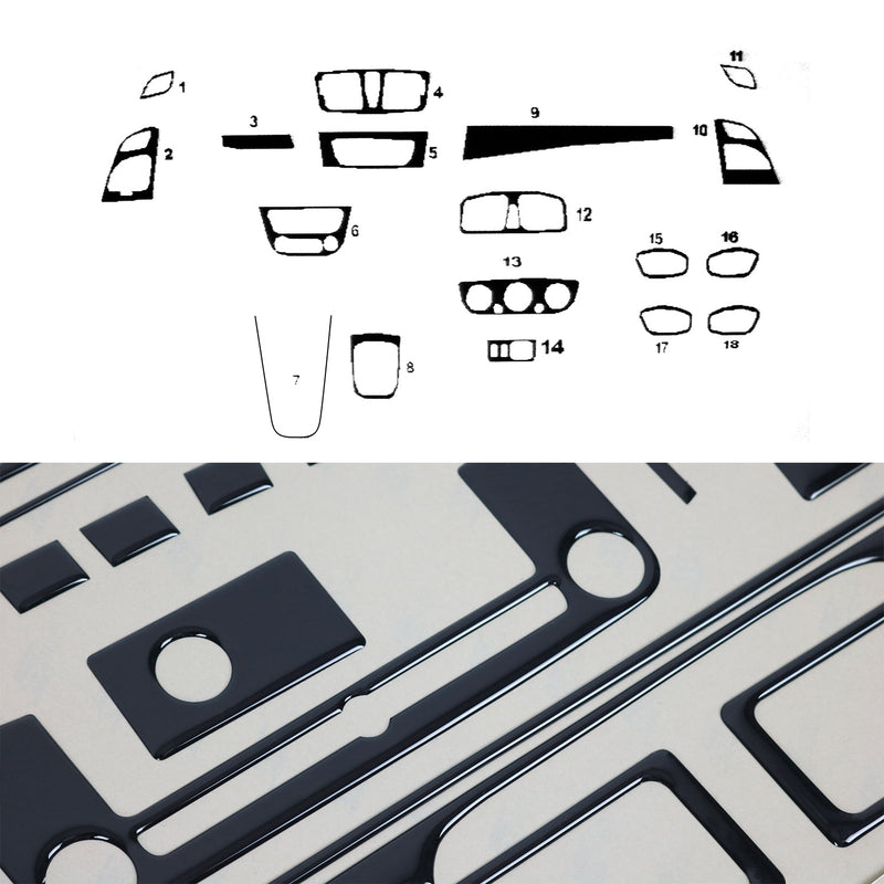 Innenraum Dekor Cockpit für Renault Megane 3 2008-2016 Piano Schwarz Optik 18tlg