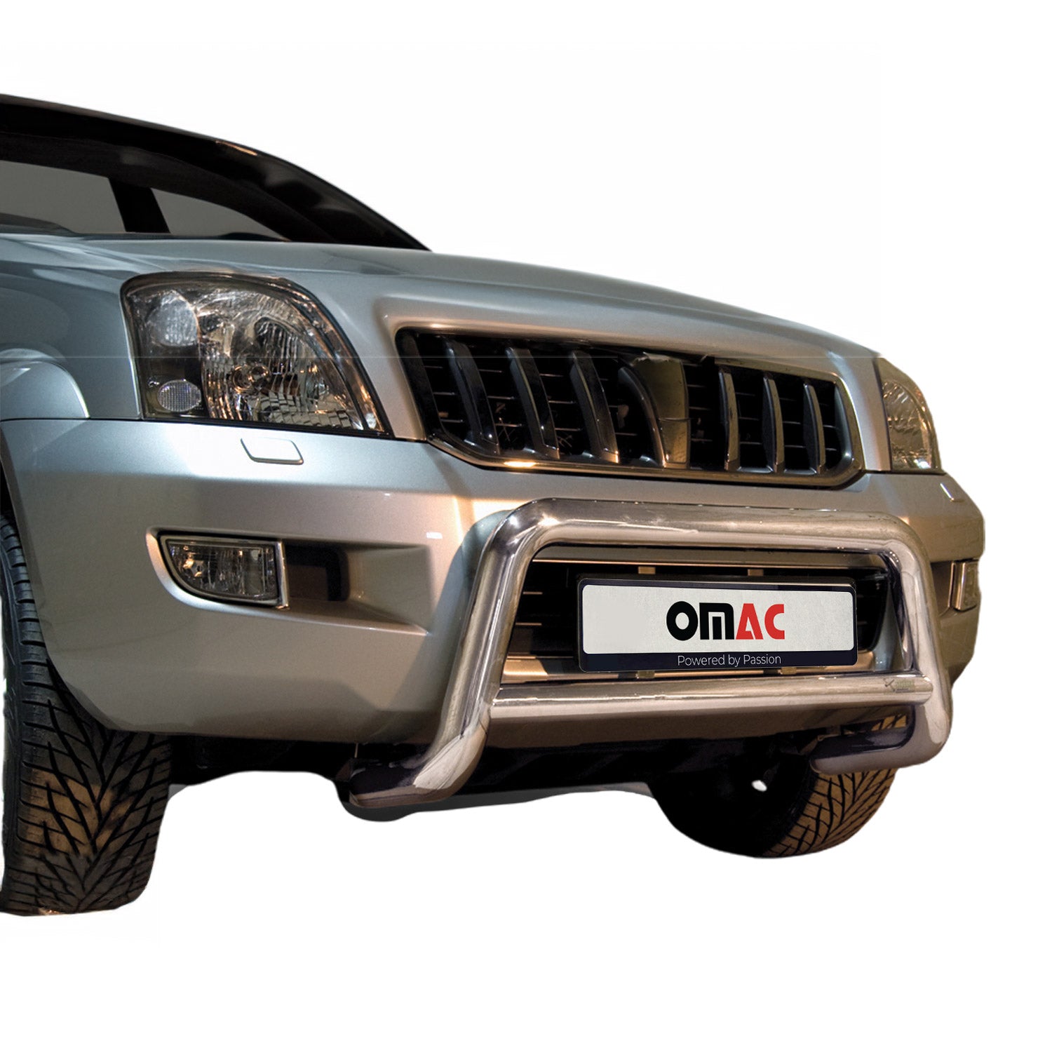 Frontbügel Frontschutzbügel für Toyota Land Cruiser 120 2003-2009 ABE Silber