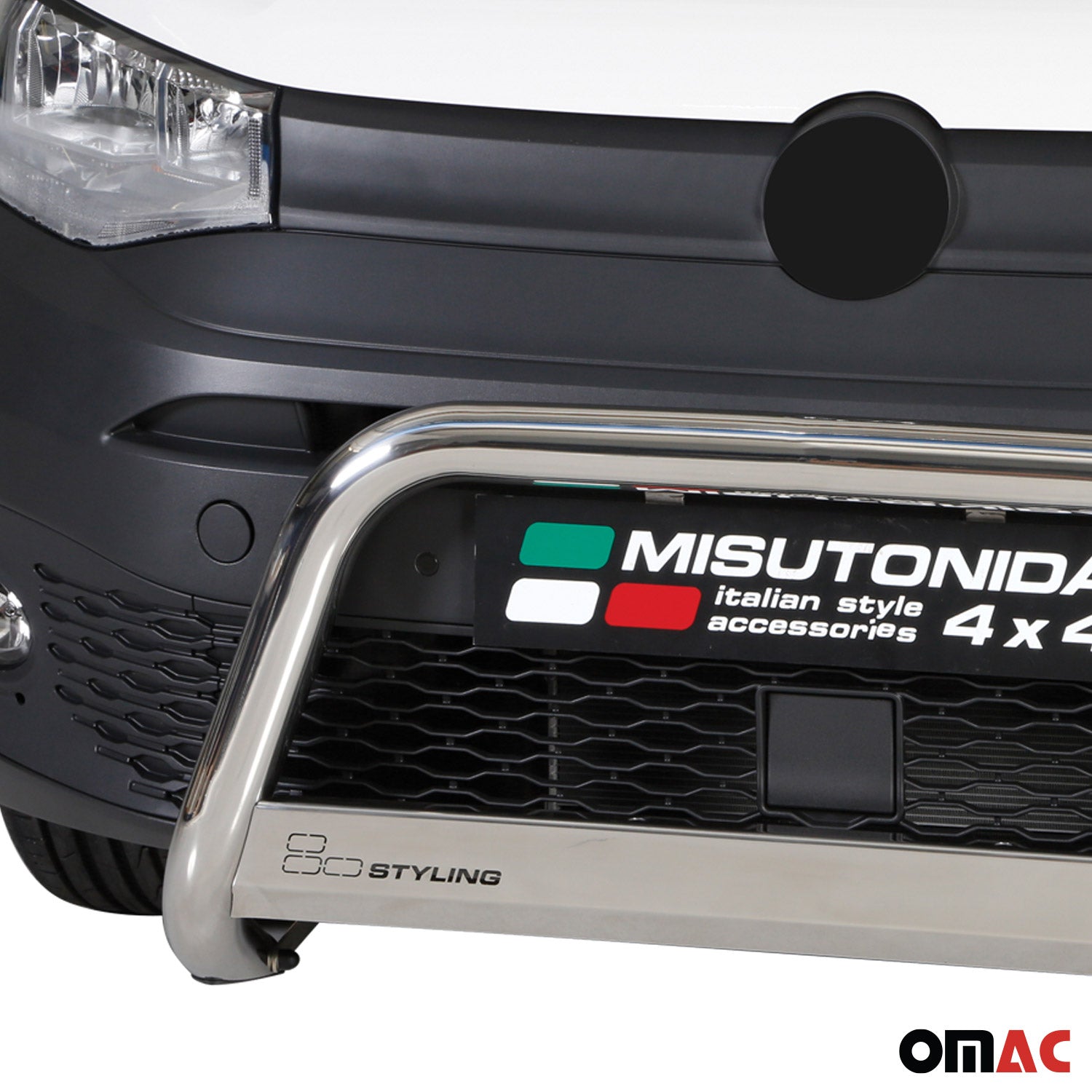 Frontbügel Frontschutzbügel für VW Caddy 2021-2026 ø63mm Stahl Silber Schutz