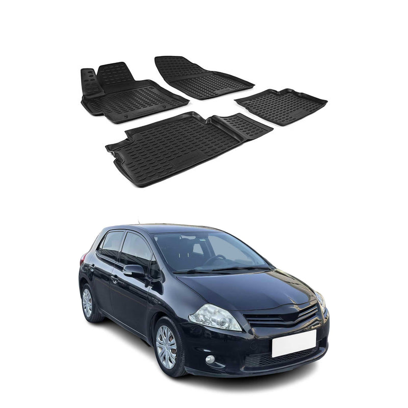 OMAC Fußmatten Automatten für Toyota Auris 2007-2012 Gummi Schwarz 4 tlg