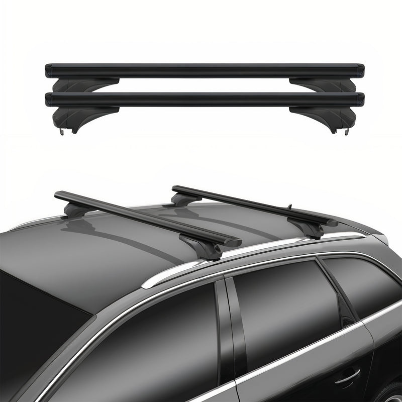 Menabo Dachträger für Opel Astra J Sportourer 2010-2016 Aluminium Schwarz 2 tlg