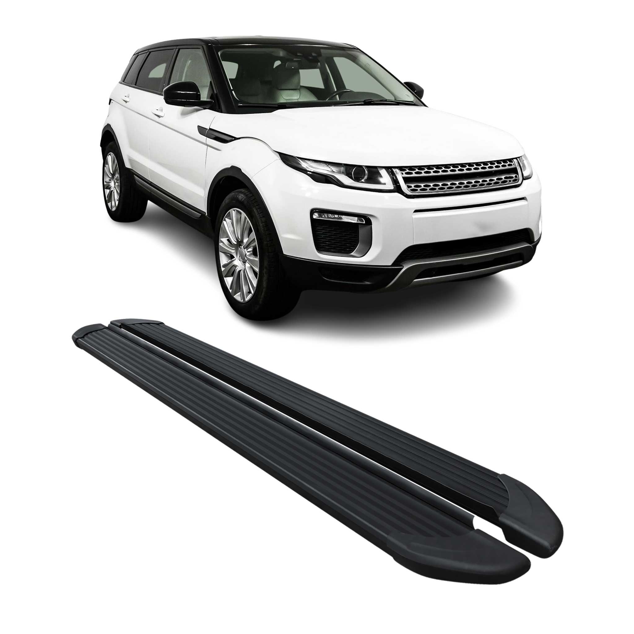 Schweller Trittbretter Schweller für Range Rover Evoque 2011-2018 Alu Schwarz