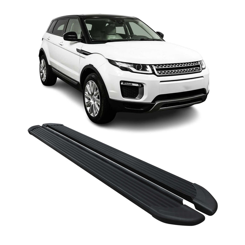 Schweller Trittbretter Schweller für Range Rover Evoque 2011-2018 Alu Schwarz