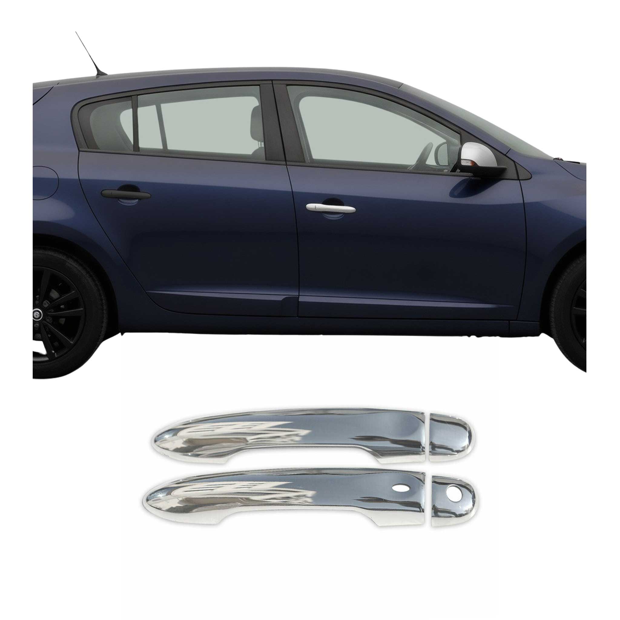 Chrom Türgriff Blende für Renault Laguna Coupe 2007-2015 Edelstahl 4tlg