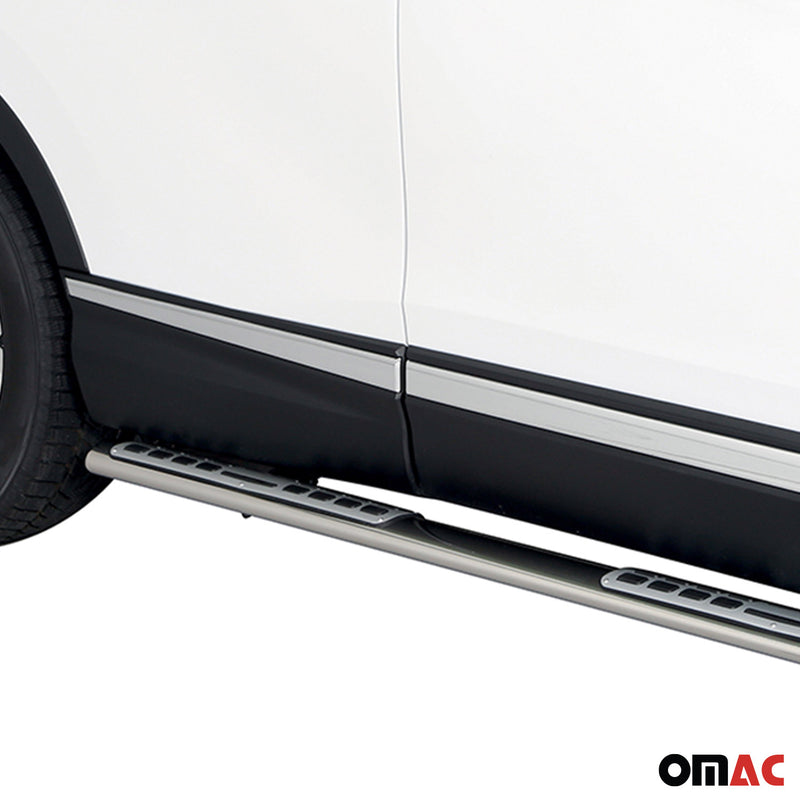 Edelstahl Seitenschweller Schwellerrohre für Honda CR-V Hybrid 2019-2025 Silber