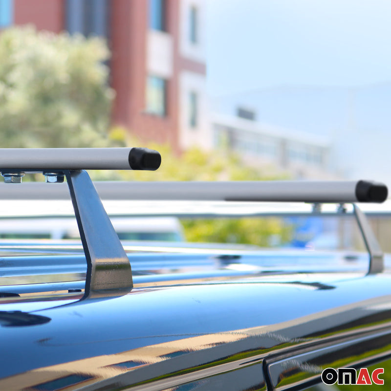 Dachträger für Ford Transit Custom / Tourneo Custom 2023-2025 75kg Stahl Grau 2x