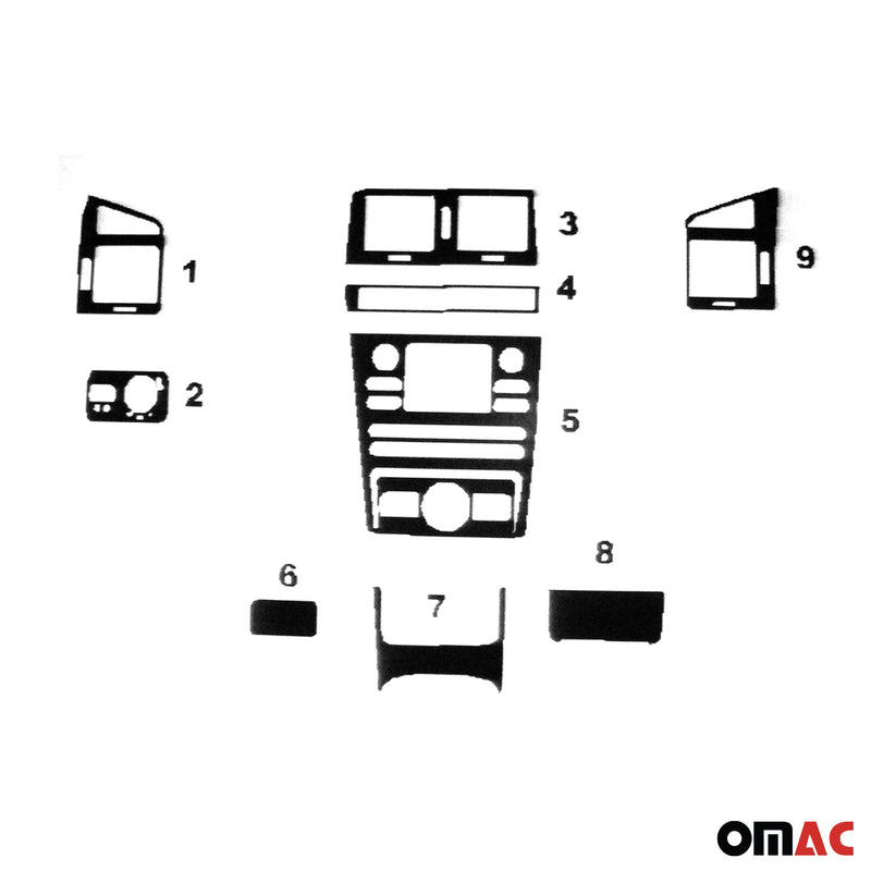 Innenraum Dekor Cockpit für Seat Cordoba 1999-2002 Piano Schwarz Optik 9tlg