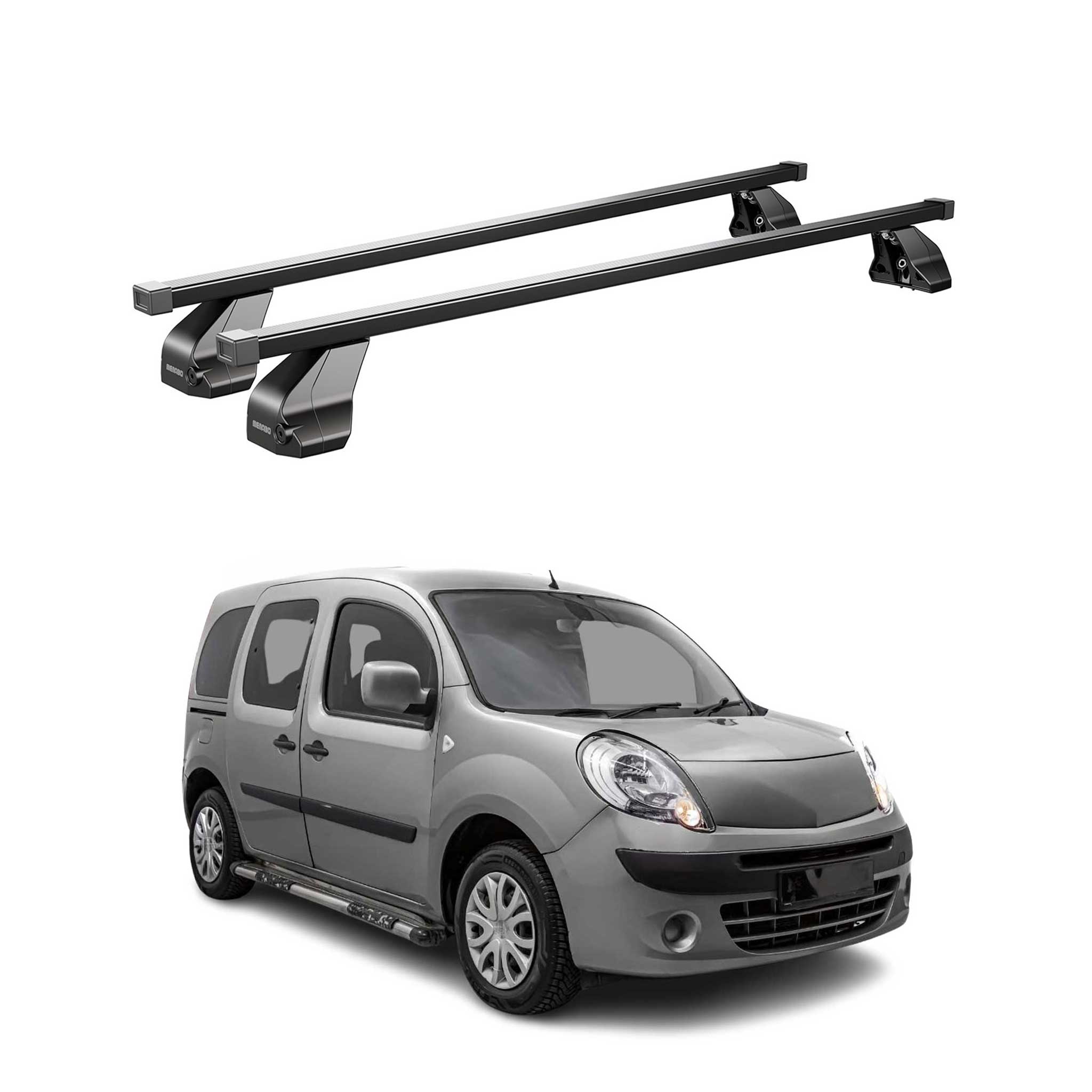 Menabo Dachträger für Renault Kangoo Express 2007-2026 75kg Stahl Schwarz 2x