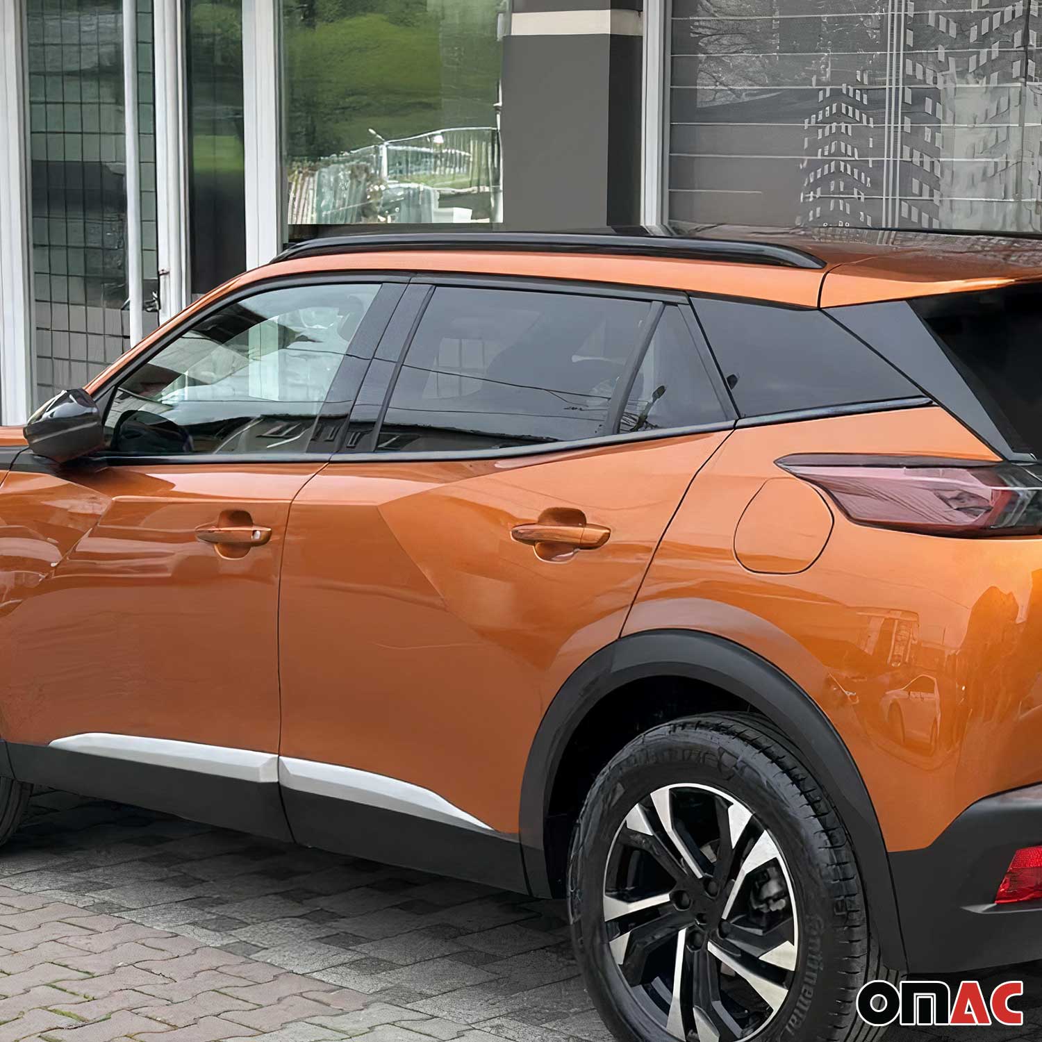 Fensterleisten Zierleisten für Peugeot 2008 2019-2026 Edelstahl Dunkel 6tlg