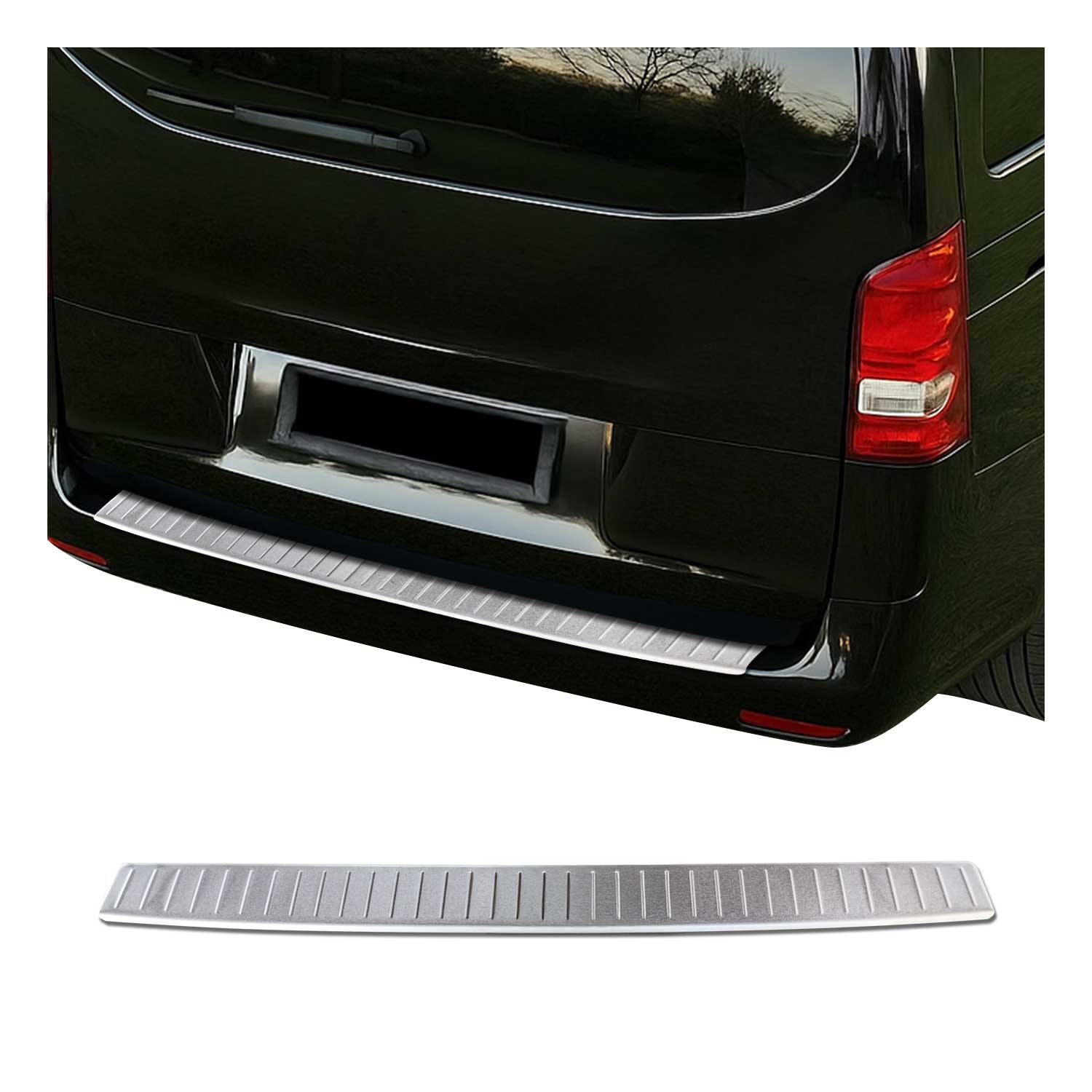 Ladekantenschutz für Mercedes Vito V-Klasse W447 2014-2025 Chrom Gebürstet