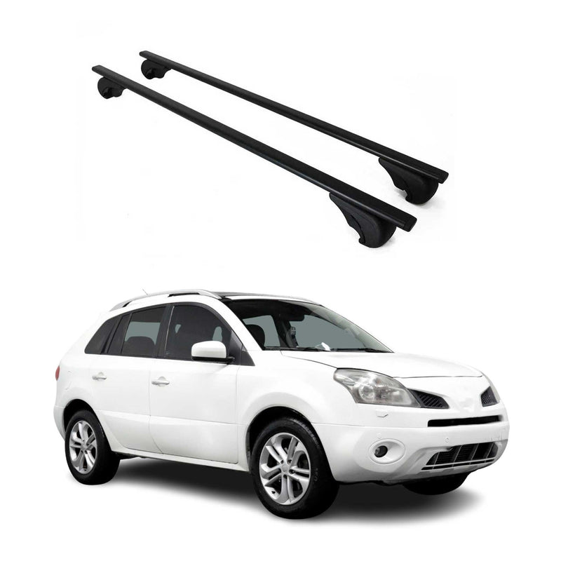 Dachträger Grundtäger für Renault Koleos mk1 2008-2016 75kg Metall Schwarz 2 tlg