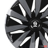 Hub caps wheel trims Sparco Lazio 14" inch cover set black gray 4x