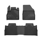 Fußmatten Gummimatten No.77 für Renault Espace V 2014-2022 TPE Schwarz 3 Teile