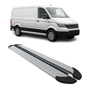 Trittbretter Seitenschweller für VW Crafter 2017-2026 L1 Aluminium Silber 2 tlg
